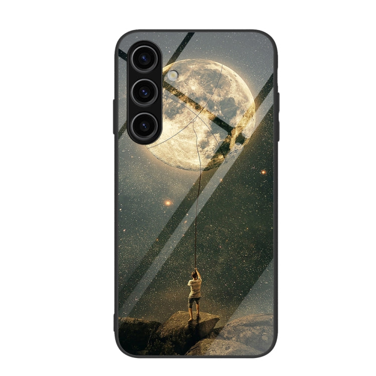 Colorful Painted Glass Phone Case, For Samsung Galaxy S24+ 5G, For Samsung Galaxy S24 5G, For Samsung Galaxy A15 4G