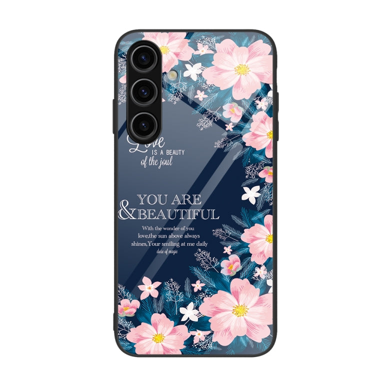 Colorful Painted Glass Phone Case, For Samsung Galaxy S24+ 5G, For Samsung Galaxy S24 5G, For Samsung Galaxy A15 4G
