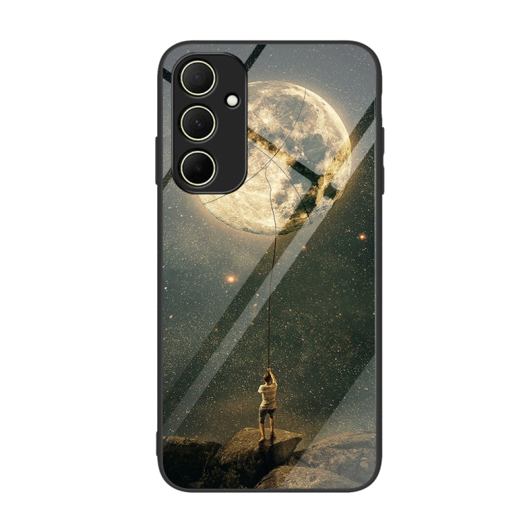 Colorful Painted Glass Phone Case, For Samsung Galaxy A55 5G, For Samsung Galaxy A35 5G, For Samsung Galaxy S24 Ultra 5G