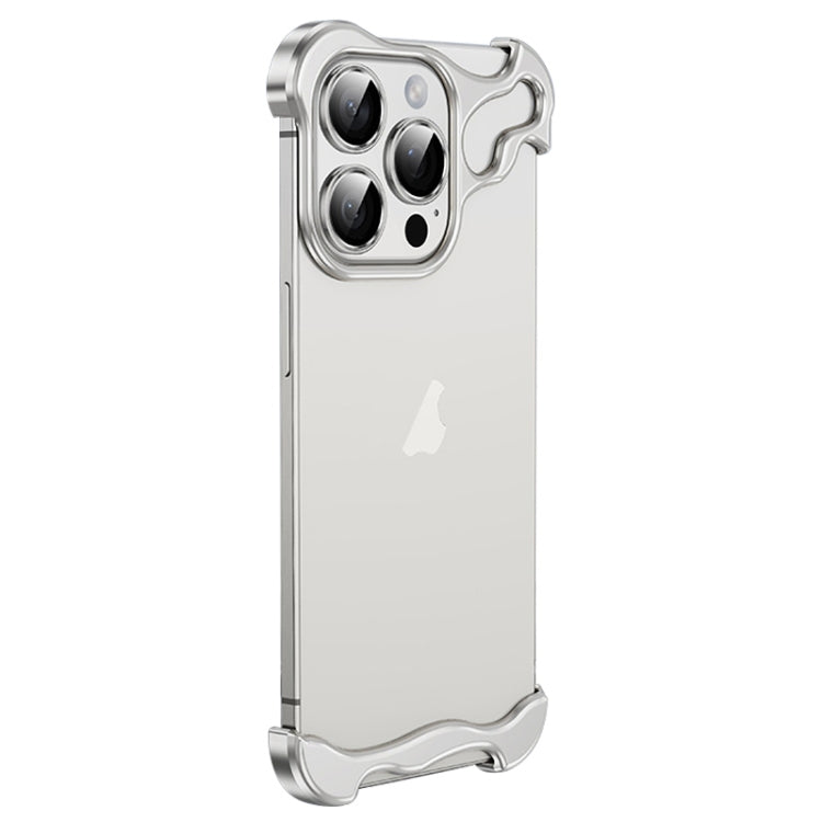 Frameless Metal Corner Pad Phone Case with Lens Film, For iPhone 13 Pro, For iPhone 13