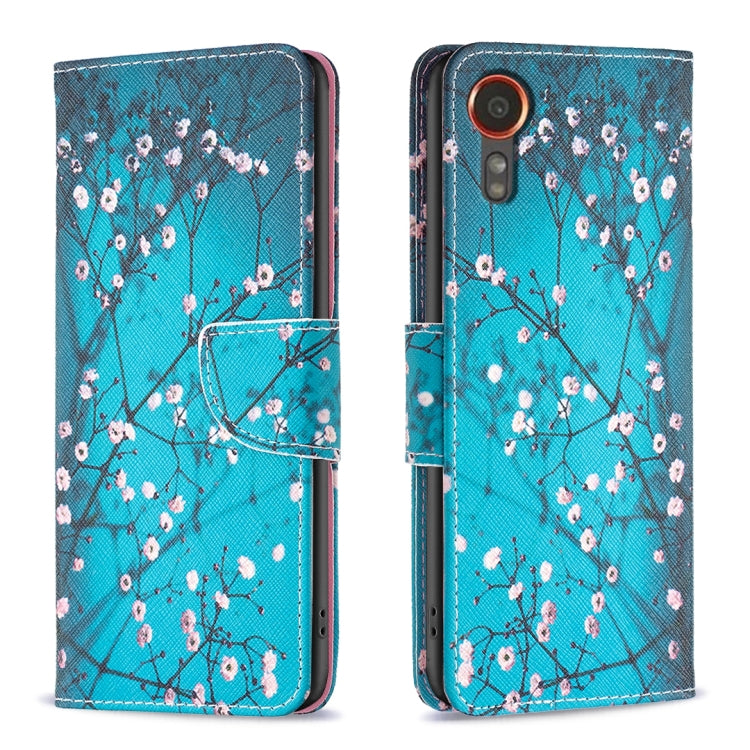 Colored Drawing Pattern Leather Phone Case, For Samsung Galaxy Xcover 7
