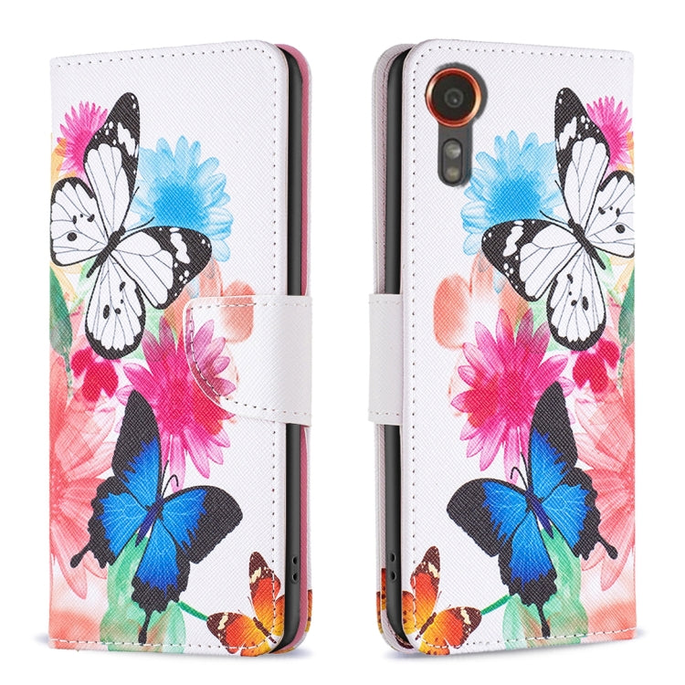 Colored Drawing Pattern Leather Phone Case, For Samsung Galaxy Xcover 7