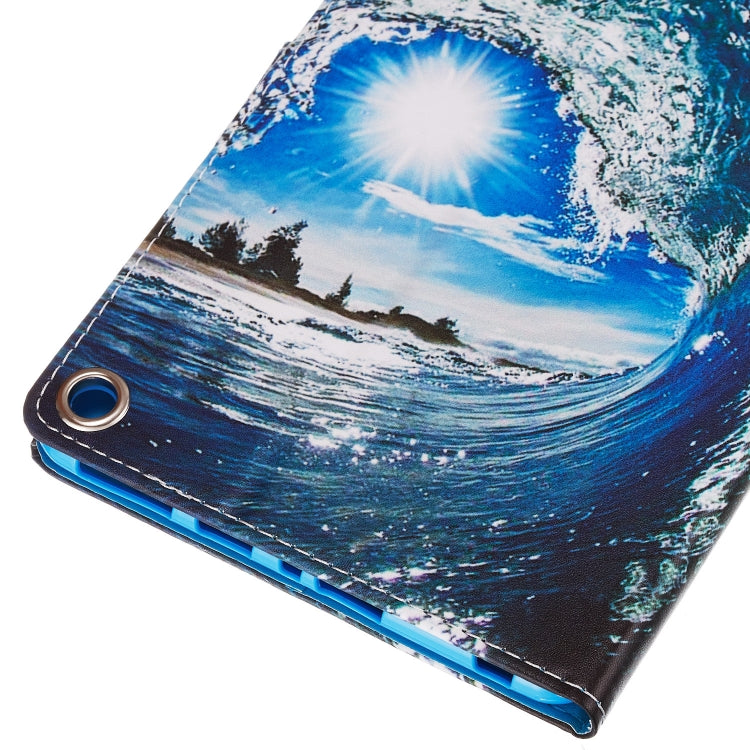 Flat Texture Flat Leather Case with Card Slot & Wallet & Holder & Sleep / Wake-up Function, For Amazon Kindle Fire HD 8 (2020)