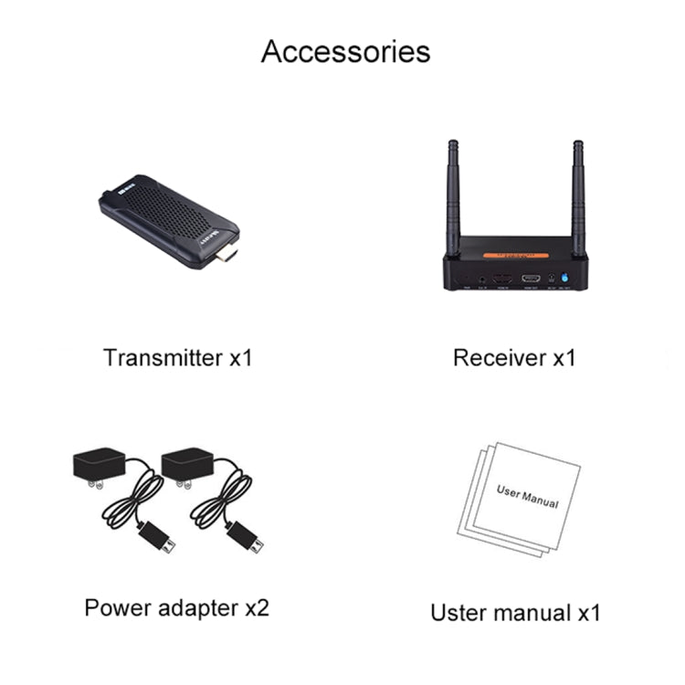 Measy FHD656 Mini 1080P HDMI 1.4 HD Wireless Audio Video Transmitter Receiver Extender Transmission System, Transmission Distance: 100m,, US Plug, EU Plug, AU Plug, UK Plug