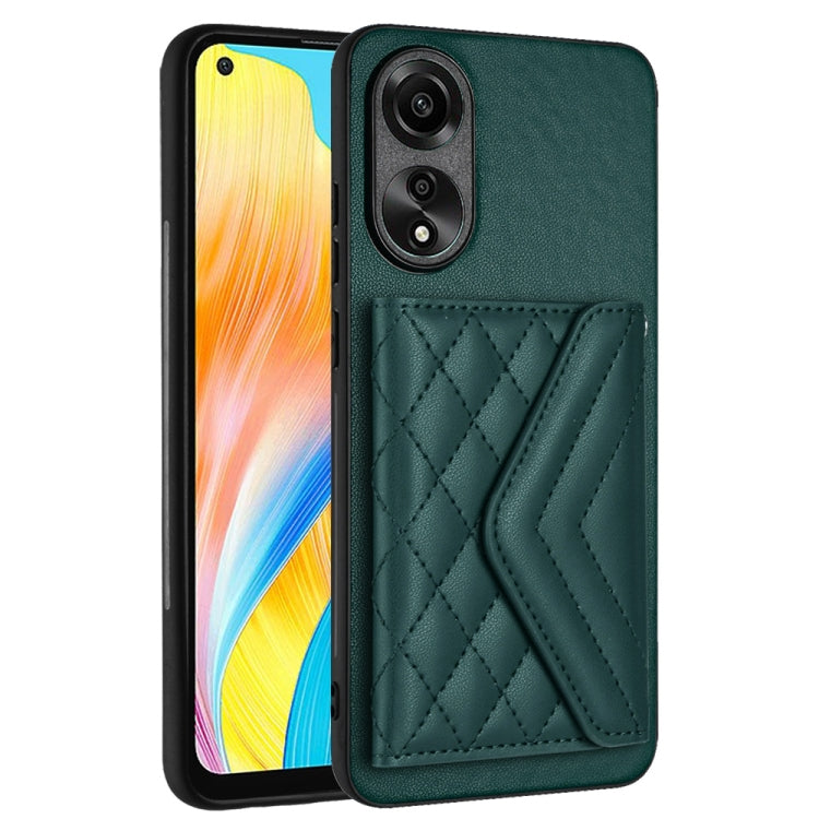Rhombic Texture Card Bag RFID Phone Case with Long Lanyard, For OPPO A78 4G, For OPPO K11X / OnePlus Nord CE 3 Lite, For OPPO A58 / A58x, For OPPO A17