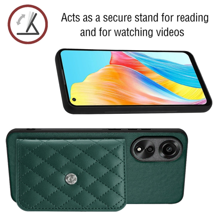 Rhombic Texture Card Bag RFID Phone Case with Long Lanyard, For OPPO A78 4G, For OPPO K11X / OnePlus Nord CE 3 Lite, For OPPO A58 / A58x, For OPPO A17