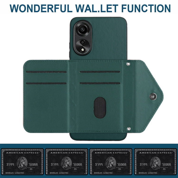 Rhombic Texture Card Bag RFID Phone Case with Long Lanyard, For OPPO A78 4G, For OPPO K11X / OnePlus Nord CE 3 Lite, For OPPO A58 / A58x, For OPPO A17