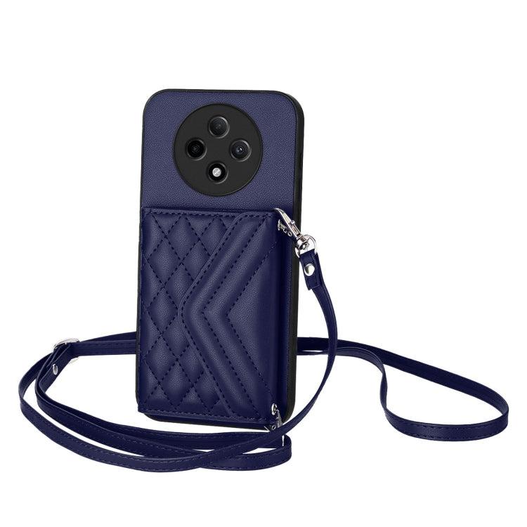 Rhombic Texture Card Bag RFID Phone Case with Long Lanyard, For OPPO A3 Pro 5G, For OPPO Reno11 F Thai Version, For OPPO F25 Pro 5G India, For OPPO Reno11 Global, For OPPO Reno11 Pro Global, For OPPO A38 4G / A18 4G, For OPPO A58 4G, For OPPO Reno10 5G