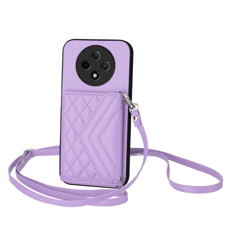 Rhombic Texture Card Bag RFID Phone Case with Long Lanyard, For OPPO A3 Pro 5G, For OPPO Reno11 F Thai Version, For OPPO F25 Pro 5G India, For OPPO Reno11 Global, For OPPO Reno11 Pro Global, For OPPO A38 4G / A18 4G, For OPPO A58 4G, For OPPO Reno10 5G