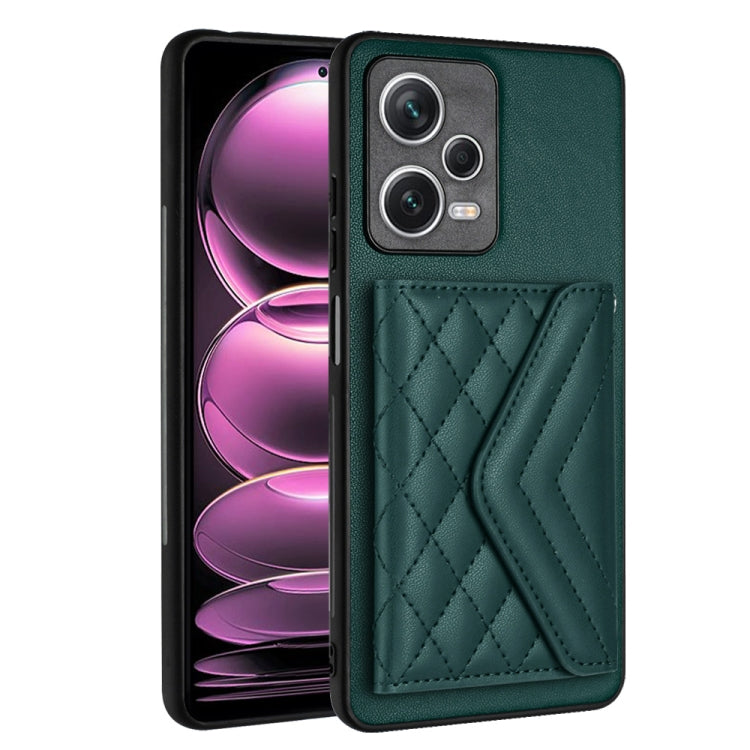 Rhombic Texture Card Bag RFID Phone Case with Long Lanyard, For Xiaomi Redmi Note 12 Pro 5G, For Xiaomi Redmi Note 12 5G, For Xiaomi Redmi 12C / 11A, For Xiaomi Redmi K60 / K60 Pro, For Xiaomi Redmi Note 12 Pro Speed, For Xiaomi Redmi 10C