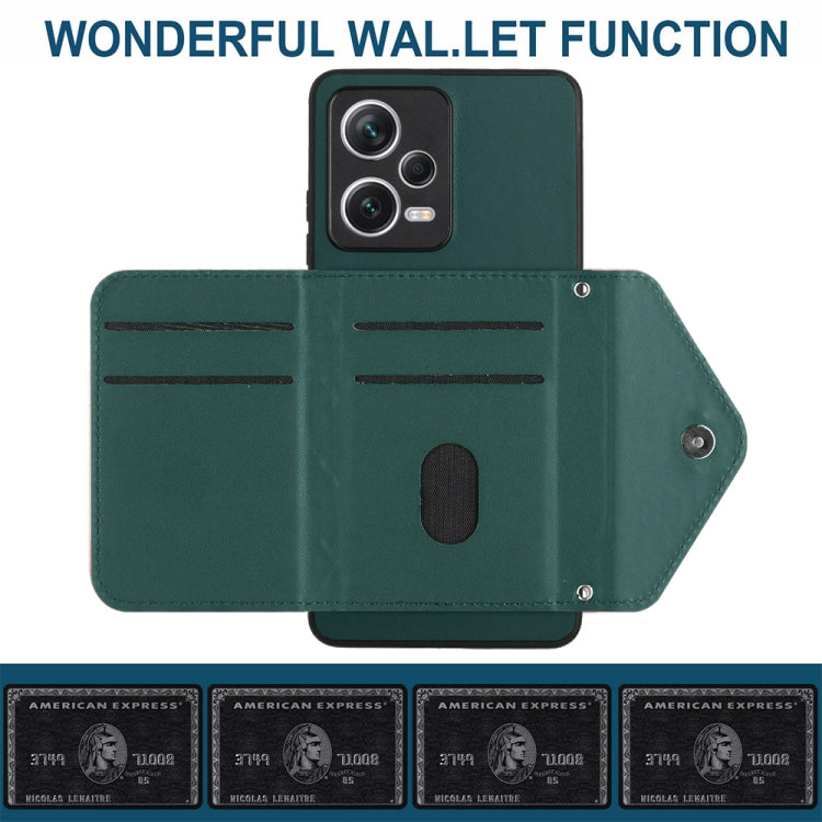 Rhombic Texture Card Bag RFID Phone Case with Long Lanyard, For Xiaomi Redmi Note 12 Pro 5G, For Xiaomi Redmi Note 12 5G, For Xiaomi Redmi 12C / 11A, For Xiaomi Redmi K60 / K60 Pro, For Xiaomi Redmi Note 12 Pro Speed, For Xiaomi Redmi 10C