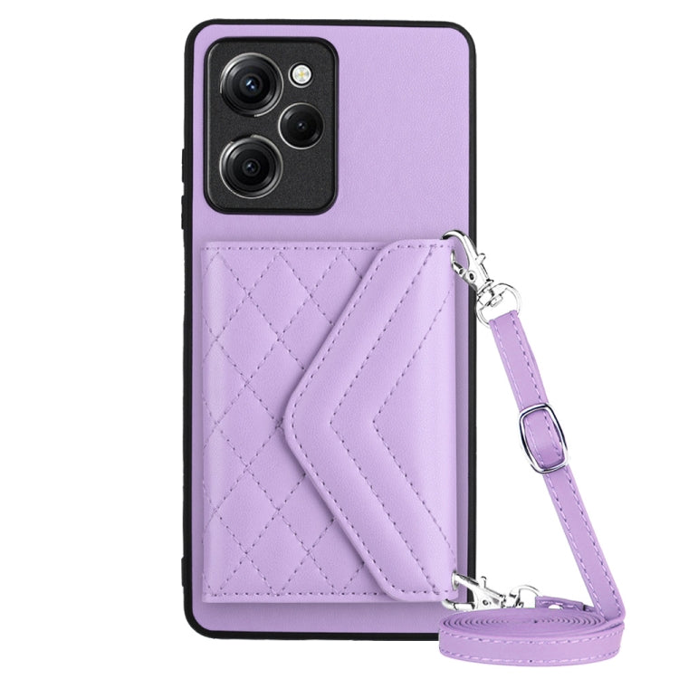 Rhombic Texture Card Bag RFID Phone Case with Long Lanyard, For Xiaomi Redmi Note 12 Pro 5G, For Xiaomi Redmi Note 12 5G, For Xiaomi Redmi 12C / 11A, For Xiaomi Redmi K60 / K60 Pro, For Xiaomi Redmi Note 12 Pro Speed, For Xiaomi Redmi 10C