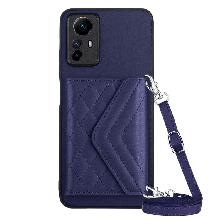Rhombic Texture Card Bag RFID Phone Case with Long Lanyard, For Redmi Note 13R Pro / 13 4G, For Redmi Turbo 3, For Redmi Note 13 4G Global, For Redmi 13C 4G Global, For Xiaomi Redmi 12 4G, For Xiaomi Redmi Note 12S 4G, For Xiaomi Redmi Note 12 Turbo   ...