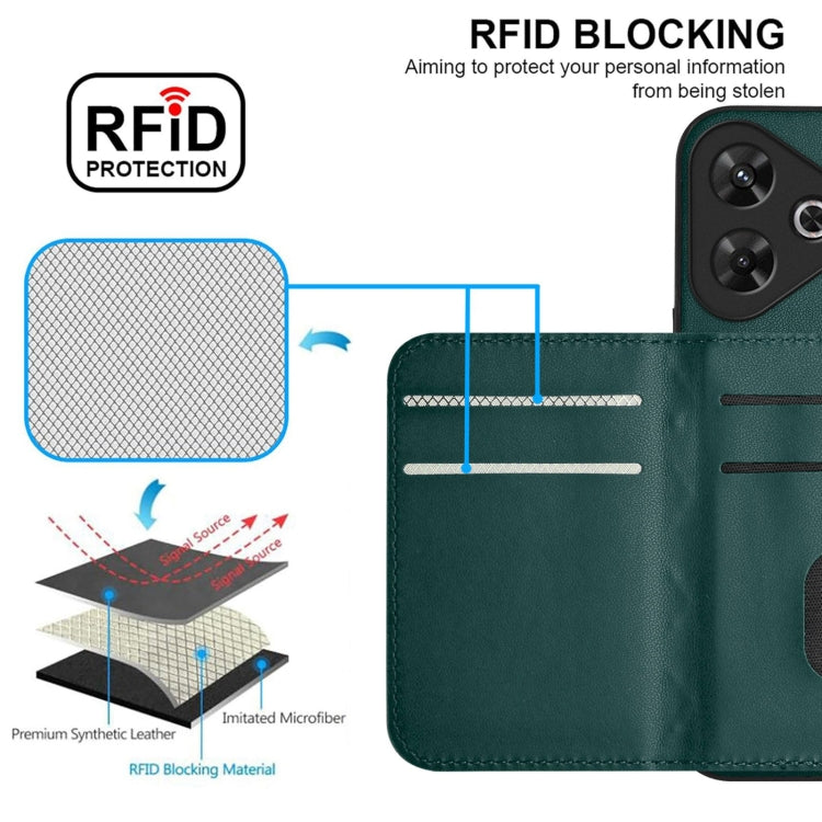 Rhombic Texture Card Bag RFID Phone Case with Long Lanyard, For Redmi Note 13R Pro / 13 4G, For Redmi Turbo 3, For Redmi Note 13 4G Global, For Redmi 13C 4G Global, For Xiaomi Redmi 12 4G, For Xiaomi Redmi Note 12S 4G, For Xiaomi Redmi Note 12 Turbo   ...