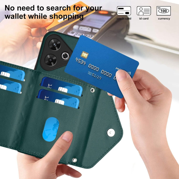 Rhombic Texture Card Bag RFID Phone Case with Long Lanyard, For Redmi Note 13R Pro / 13 4G, For Redmi Turbo 3, For Redmi Note 13 4G Global, For Redmi 13C 4G Global, For Xiaomi Redmi 12 4G, For Xiaomi Redmi Note 12S 4G, For Xiaomi Redmi Note 12 Turbo   ...