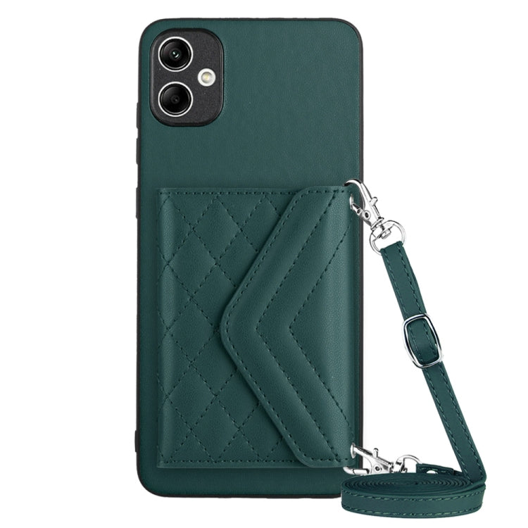 Rhombic Texture Card Bag RFID Phone Case with Long Lanyard, For Samsung Galaxy S23 5G, For Samsung Galaxy A14 5G, For Samsung Galaxy A04 4G, For Samsung Galaxy A13 5G / A04s, For Samsung Galaxy S20 FE, For Samsung Galaxy A23, For Samsung Galaxy A53 5G ...