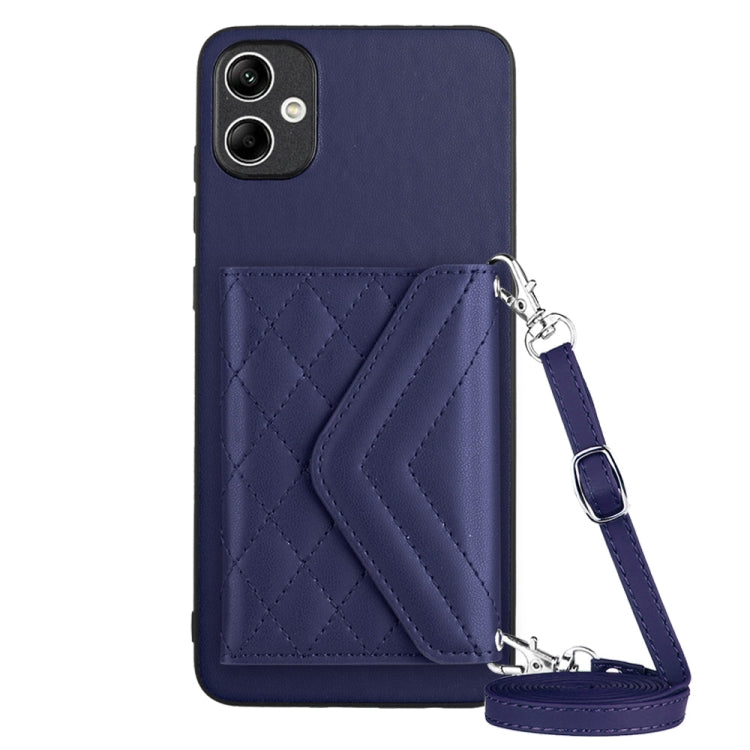Rhombic Texture Card Bag RFID Phone Case with Long Lanyard, For Samsung Galaxy S23 5G, For Samsung Galaxy A14 5G, For Samsung Galaxy A04 4G, For Samsung Galaxy A13 5G / A04s, For Samsung Galaxy S20 FE, For Samsung Galaxy A23, For Samsung Galaxy A53 5G ...