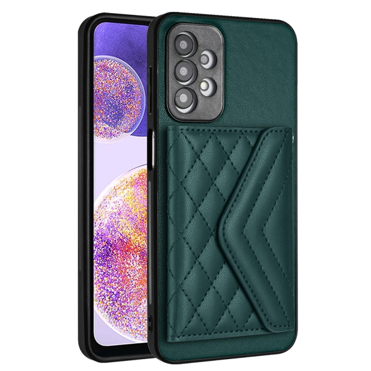 Rhombic Texture Card Bag RFID Phone Case with Long Lanyard, For Samsung Galaxy A13 4G, For Samsung Galaxy S22 Ultra 5G, For Samsung Galaxy S22+ 5G, For Samsung Galaxy S22 5G, For Samsung Galaxy S21 FE, For Samsung Galaxy A52, For Samsung Galaxy A12