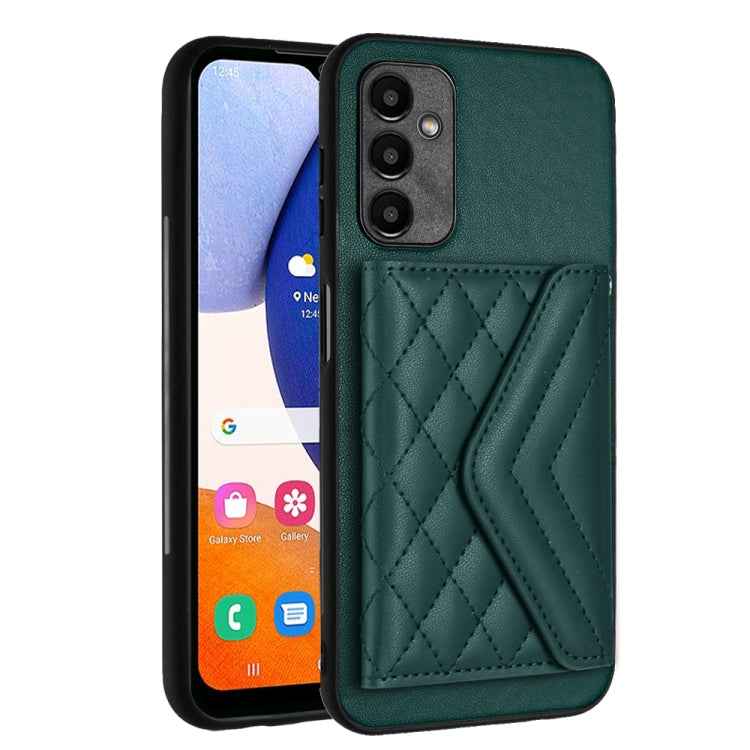 Rhombic Texture Card Bag RFID Phone Case with Long Lanyard, For Samsung Galaxy A25 5G, For Samsung Galaxy S23 FE 5G, For Samsung Galaxy A24 4G, For Samsung Galaxy A04e 4G / M04 4G, For Samsung Galaxy A34 5G, For Samsung Galaxy A54 5G                   ...
