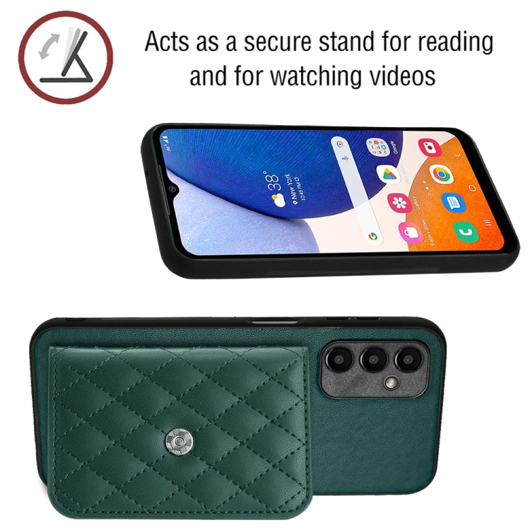 Rhombic Texture Card Bag RFID Phone Case with Long Lanyard, For Samsung Galaxy A25 5G, For Samsung Galaxy S23 FE 5G, For Samsung Galaxy A24 4G, For Samsung Galaxy A04e 4G / M04 4G, For Samsung Galaxy A34 5G, For Samsung Galaxy A54 5G                   ...