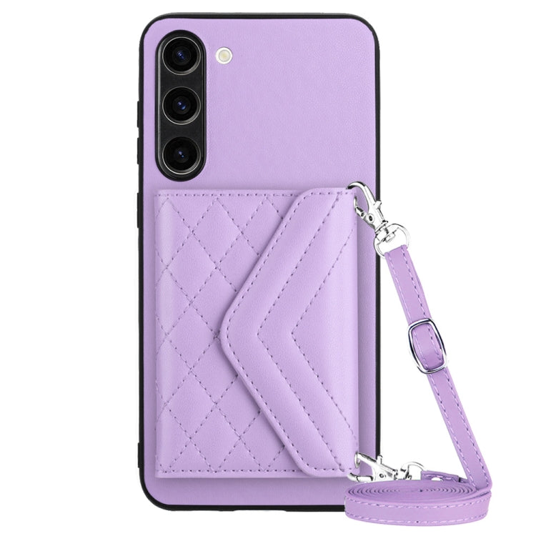 Rhombic Texture Card Bag RFID Phone Case with Long Lanyard, For Samsung Galaxy S23 5G, For Samsung Galaxy A14 5G, For Samsung Galaxy A04 4G, For Samsung Galaxy A13 5G / A04s, For Samsung Galaxy S20 FE, For Samsung Galaxy A23, For Samsung Galaxy A53 5G ...