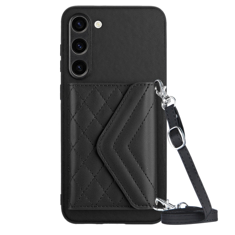 Rhombic Texture Card Bag RFID Phone Case with Long Lanyard, For Samsung Galaxy S23 5G, For Samsung Galaxy A14 5G, For Samsung Galaxy A04 4G, For Samsung Galaxy A13 5G / A04s, For Samsung Galaxy S20 FE, For Samsung Galaxy A23, For Samsung Galaxy A53 5G ...