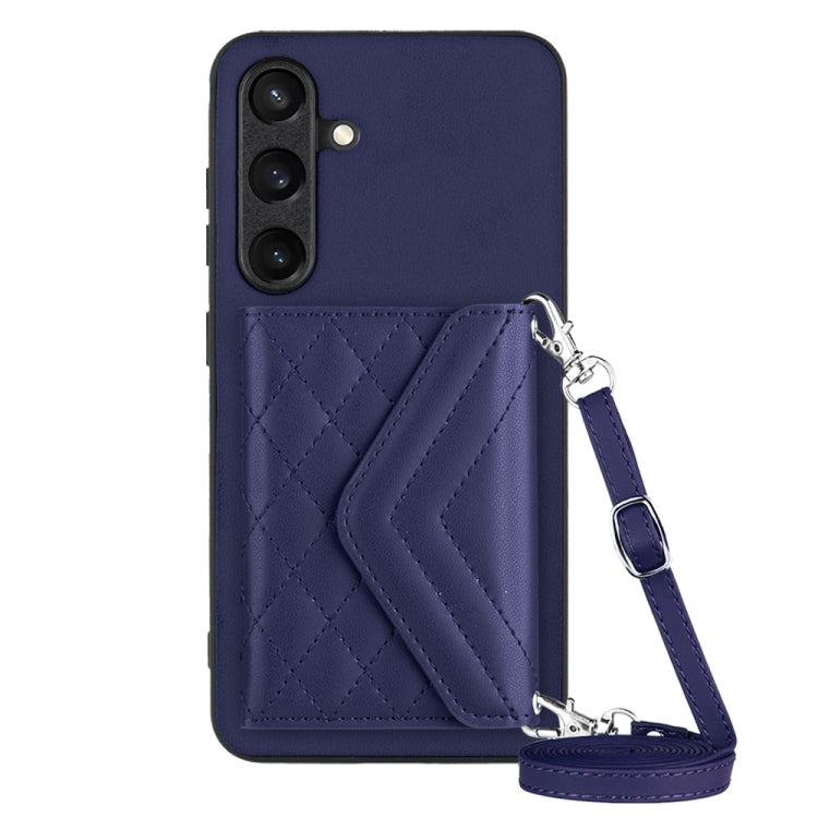 Rhombic Texture Card Bag RFID Phone Case with Long Lanyard, For Samsung Galaxy A55, For Samsung Galaxy A35, For Samsung Galaxy S24 Ultra 5G, For Samsung Galaxy S24+ 5G, For Samsung Galaxy S24 5G, For Samsung Galaxy A15, For Samsung Galaxy A05 4G       ...