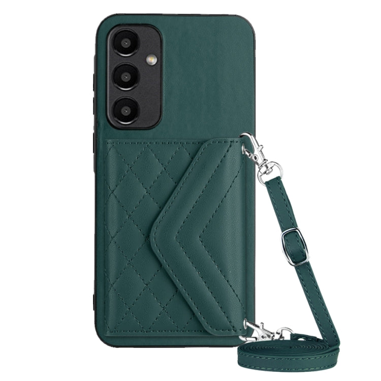 Rhombic Texture Card Bag RFID Phone Case with Long Lanyard, For Samsung Galaxy A55, For Samsung Galaxy A35, For Samsung Galaxy S24 Ultra 5G, For Samsung Galaxy S24+ 5G, For Samsung Galaxy S24 5G, For Samsung Galaxy A15, For Samsung Galaxy A05 4G       ...