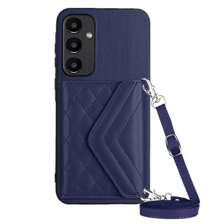 Rhombic Texture Card Bag RFID Phone Case with Long Lanyard, For Samsung Galaxy A55, For Samsung Galaxy A35, For Samsung Galaxy S24 Ultra 5G, For Samsung Galaxy S24+ 5G, For Samsung Galaxy S24 5G, For Samsung Galaxy A15, For Samsung Galaxy A05 4G       ...
