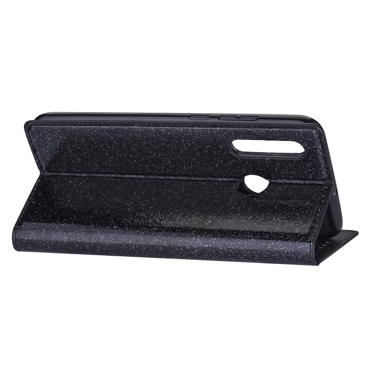 Ultrathin Glitter Magnetic Horizontal Flip Leather Case with Holder & Card Slots, For Huawei P Smart+ 2019, For Huawei P20 Lite, For Huawei P20 Pro, For Huawei P30, For Huawei P30 Lite, For Huawei Y7 (2019), For Huawei Y6 (2019)