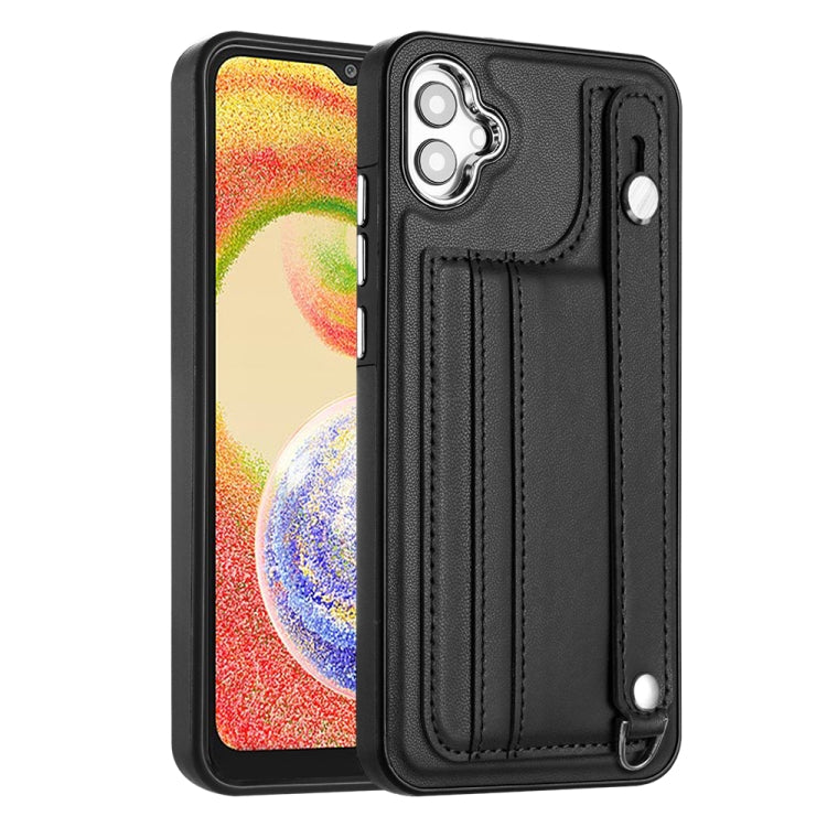 Shockproof Leather Phone Case with Wrist Strap, For Samsung Galaxy S24 Ultra 5G, For Samsung Galaxy S24+ 5G, For Samsung Galaxy S24 5G, For Samsung Galaxy A15, For Samsung Galaxy A05, For Samsung Galaxy A05s, For Samsung Galaxy A25 5G                  ...