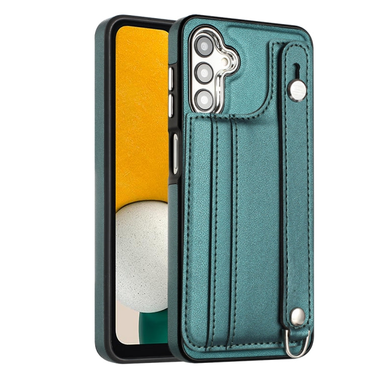 Shockproof Leather Phone Case with Wrist Strap, For Samsung Galaxy S24 Ultra 5G, For Samsung Galaxy S24+ 5G, For Samsung Galaxy S24 5G, For Samsung Galaxy A15, For Samsung Galaxy A05, For Samsung Galaxy A05s, For Samsung Galaxy A25 5G                  ...