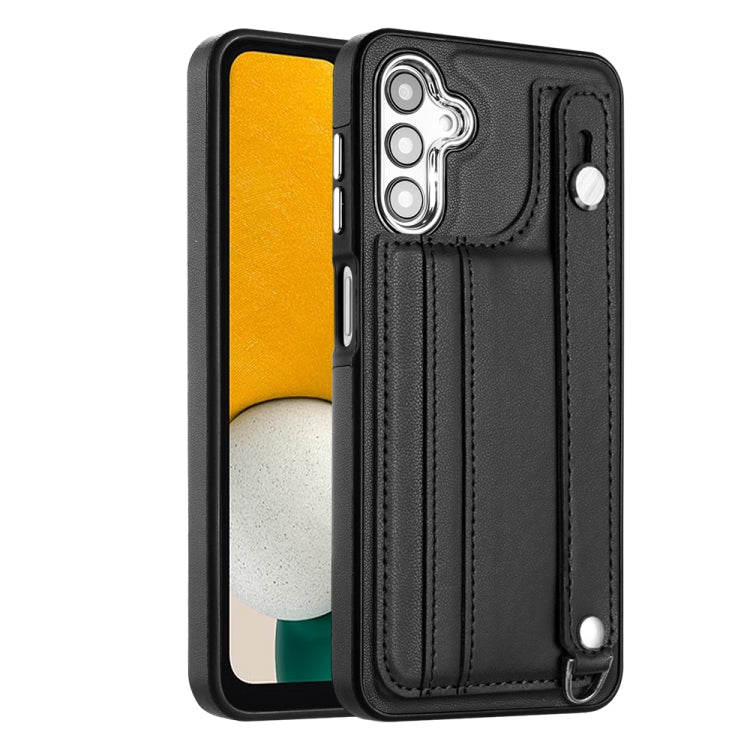 Shockproof Leather Phone Case with Wrist Strap, For Samsung Galaxy S24 Ultra 5G, For Samsung Galaxy S24+ 5G, For Samsung Galaxy S24 5G, For Samsung Galaxy A15, For Samsung Galaxy A05, For Samsung Galaxy A05s, For Samsung Galaxy A25 5G                  ...