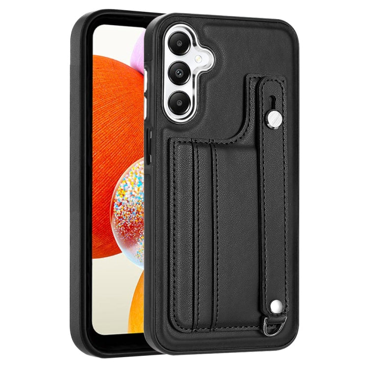 Shockproof Leather Phone Case with Wrist Strap, For Samsung Galaxy S24 Ultra 5G, For Samsung Galaxy S24+ 5G, For Samsung Galaxy S24 5G, For Samsung Galaxy A15, For Samsung Galaxy A05, For Samsung Galaxy A05s, For Samsung Galaxy A25 5G                  ...