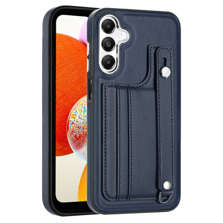 Shockproof Leather Phone Case with Wrist Strap, For Samsung Galaxy S24 Ultra 5G, For Samsung Galaxy S24+ 5G, For Samsung Galaxy S24 5G, For Samsung Galaxy A15, For Samsung Galaxy A05, For Samsung Galaxy A05s, For Samsung Galaxy A25 5G                  ...