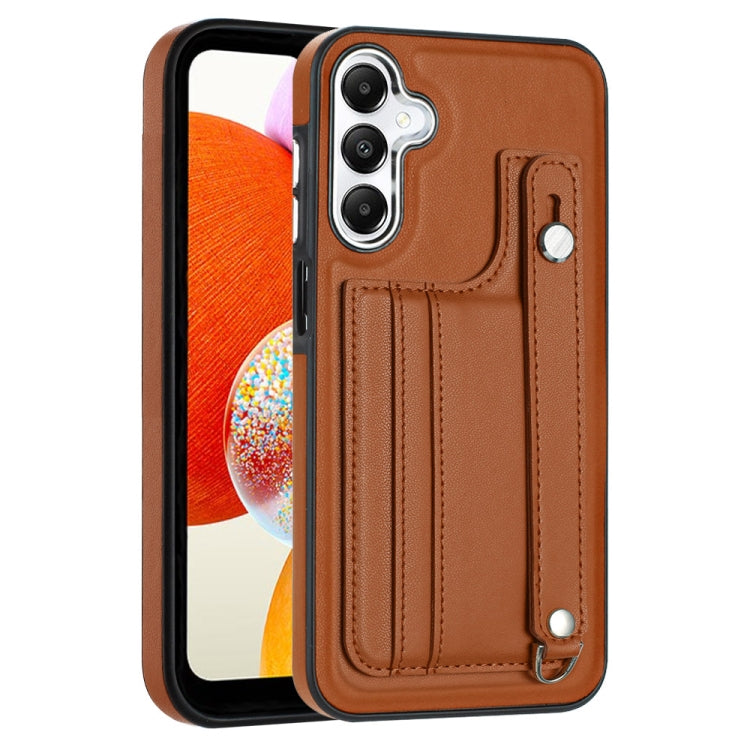 Shockproof Leather Phone Case with Wrist Strap, For Samsung Galaxy S24 Ultra 5G, For Samsung Galaxy S24+ 5G, For Samsung Galaxy S24 5G, For Samsung Galaxy A15, For Samsung Galaxy A05, For Samsung Galaxy A05s, For Samsung Galaxy A25 5G                  ...