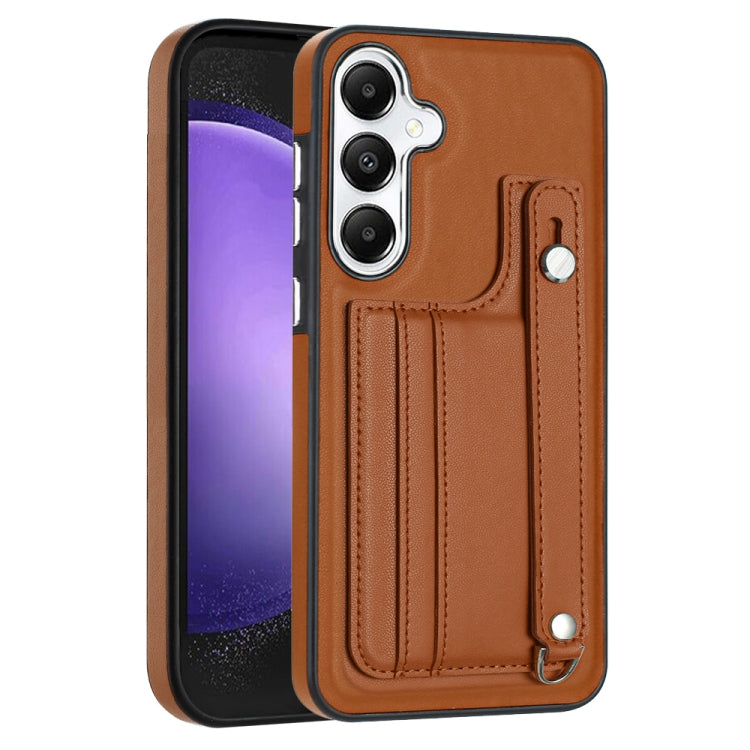 Shockproof Leather Phone Case with Wrist Strap, For Samsung Galaxy S24 Ultra 5G, For Samsung Galaxy S24+ 5G, For Samsung Galaxy S24 5G, For Samsung Galaxy A15, For Samsung Galaxy A05, For Samsung Galaxy A05s, For Samsung Galaxy A25 5G                  ...