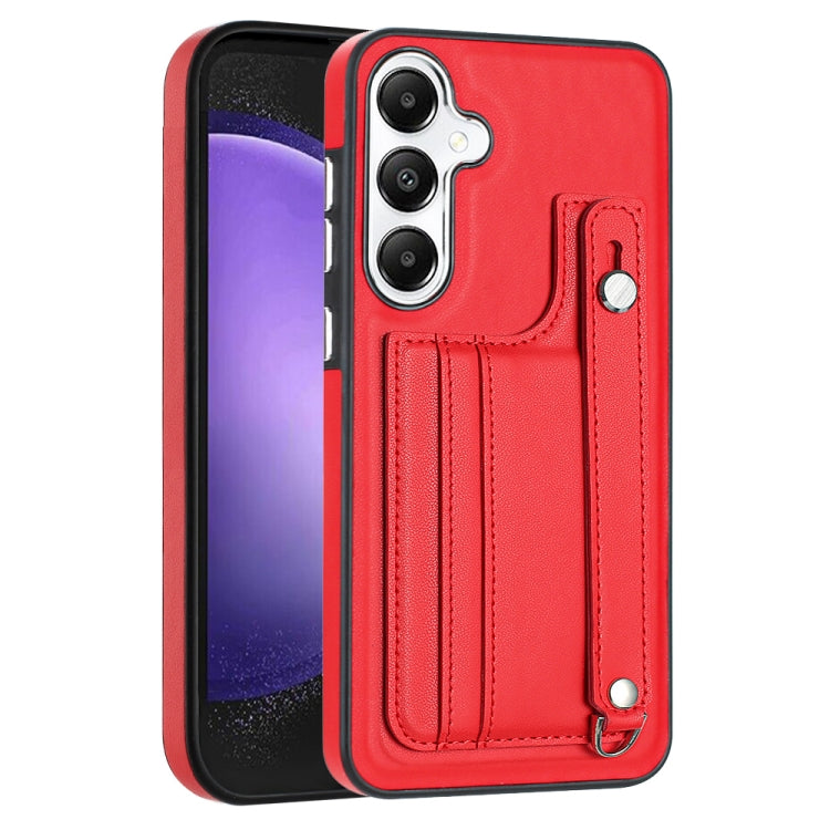 Shockproof Leather Phone Case with Wrist Strap, For Samsung Galaxy S24 Ultra 5G, For Samsung Galaxy S24+ 5G, For Samsung Galaxy S24 5G, For Samsung Galaxy A15, For Samsung Galaxy A05, For Samsung Galaxy A05s, For Samsung Galaxy A25 5G                  ...