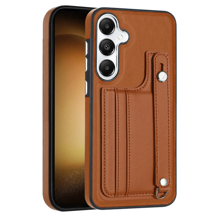 Shockproof Leather Phone Case with Wrist Strap, For Samsung Galaxy S24 Ultra 5G, For Samsung Galaxy S24+ 5G, For Samsung Galaxy S24 5G, For Samsung Galaxy A15, For Samsung Galaxy A05, For Samsung Galaxy A05s, For Samsung Galaxy A25 5G                  ...