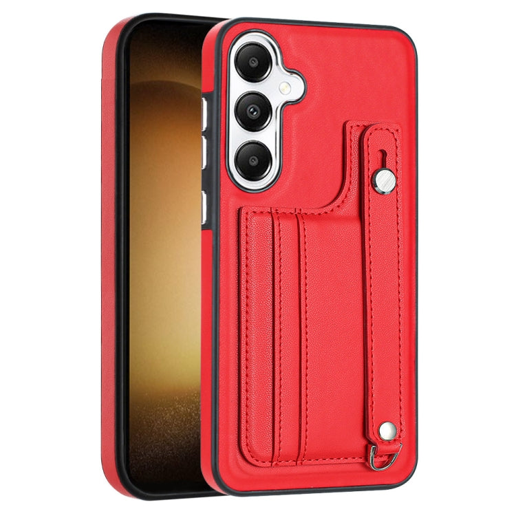 Shockproof Leather Phone Case with Wrist Strap, For Samsung Galaxy S24 Ultra 5G, For Samsung Galaxy S24+ 5G, For Samsung Galaxy S24 5G, For Samsung Galaxy A15, For Samsung Galaxy A05, For Samsung Galaxy A05s, For Samsung Galaxy A25 5G                  ...