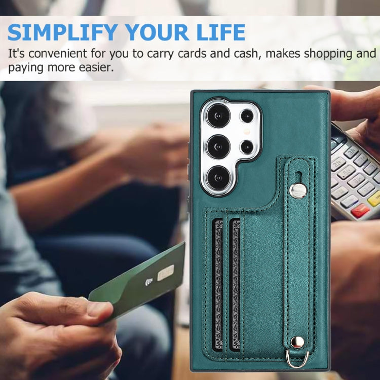 Shockproof Leather Phone Case with Wrist Strap, For Samsung Galaxy S24 Ultra 5G, For Samsung Galaxy S24+ 5G, For Samsung Galaxy S24 5G, For Samsung Galaxy A15, For Samsung Galaxy A05, For Samsung Galaxy A05s, For Samsung Galaxy A25 5G                  ...