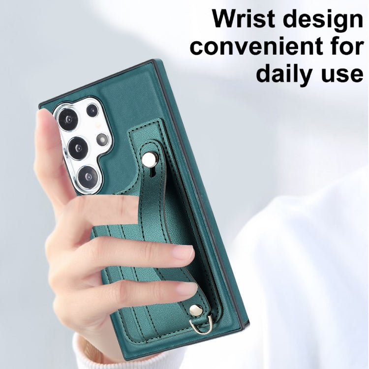 Shockproof Leather Phone Case with Wrist Strap, For Samsung Galaxy S24 Ultra 5G, For Samsung Galaxy S24+ 5G, For Samsung Galaxy S24 5G, For Samsung Galaxy A15, For Samsung Galaxy A05, For Samsung Galaxy A05s, For Samsung Galaxy A25 5G                  ...