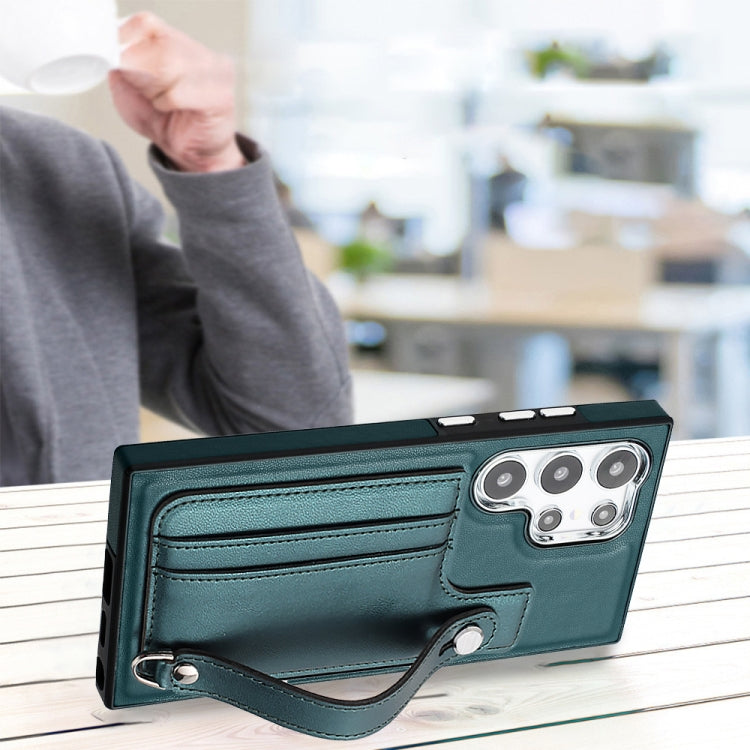 Shockproof Leather Phone Case with Wrist Strap, For Samsung Galaxy S24 Ultra 5G, For Samsung Galaxy S24+ 5G, For Samsung Galaxy S24 5G, For Samsung Galaxy A15, For Samsung Galaxy A05, For Samsung Galaxy A05s, For Samsung Galaxy A25 5G                  ...