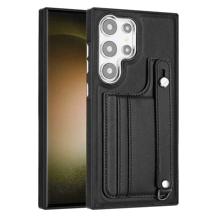 Shockproof Leather Phone Case with Wrist Strap, For Samsung Galaxy S24 Ultra 5G, For Samsung Galaxy S24+ 5G, For Samsung Galaxy S24 5G, For Samsung Galaxy A15, For Samsung Galaxy A05, For Samsung Galaxy A05s, For Samsung Galaxy A25 5G                  ...