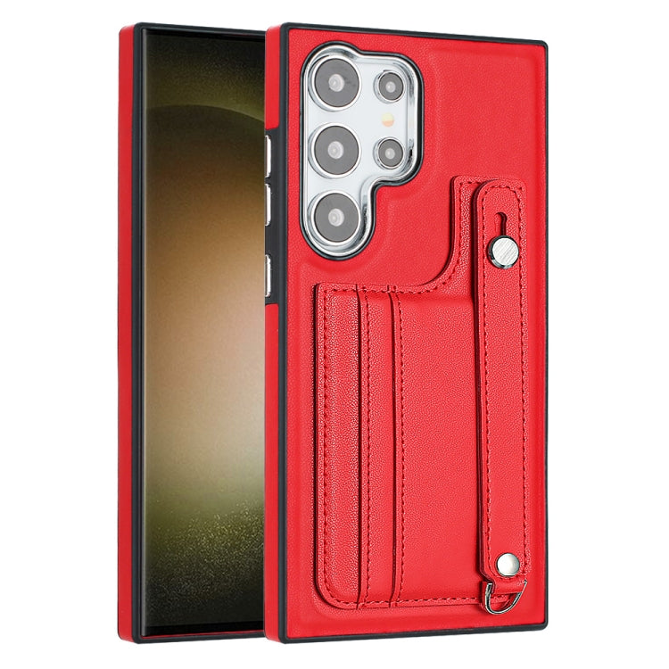 Shockproof Leather Phone Case with Wrist Strap, For Samsung Galaxy S24 Ultra 5G, For Samsung Galaxy S24+ 5G, For Samsung Galaxy S24 5G, For Samsung Galaxy A15, For Samsung Galaxy A05, For Samsung Galaxy A05s, For Samsung Galaxy A25 5G                  ...