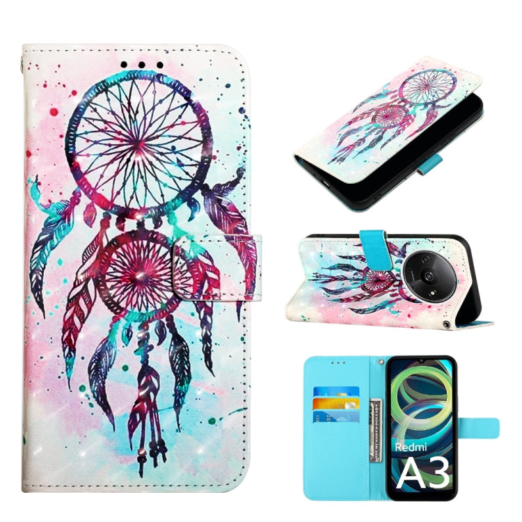 3D Painting Horizontal Flip Leather Phone Case, For Xiaomi Redmi 13 4G, For Xiaomi Poco M6 Pro 4G, For Xiaomi Redmi A3, For Xiaomi Redmi Note 13 Pro 4G Global, For Xiaomi Redmi Note 13 4G Global, For Xiaomi Redmi K70E