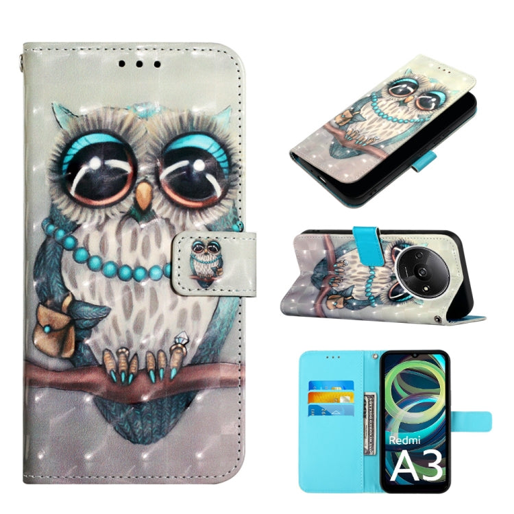3D Painting Horizontal Flip Leather Phone Case, For Xiaomi Redmi 13 4G, For Xiaomi Poco M6 Pro 4G, For Xiaomi Redmi A3, For Xiaomi Redmi Note 13 Pro 4G Global, For Xiaomi Redmi Note 13 4G Global, For Xiaomi Redmi K70E