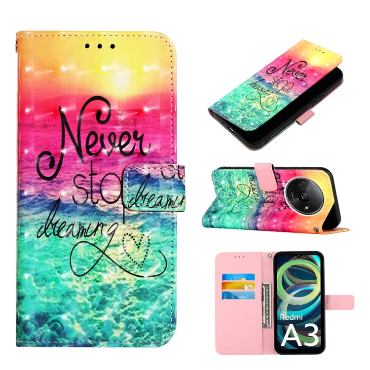 3D Painting Horizontal Flip Leather Phone Case, For Xiaomi Redmi 13 4G, For Xiaomi Poco M6 Pro 4G, For Xiaomi Redmi A3, For Xiaomi Redmi Note 13 Pro 4G Global, For Xiaomi Redmi Note 13 4G Global, For Xiaomi Redmi K70E