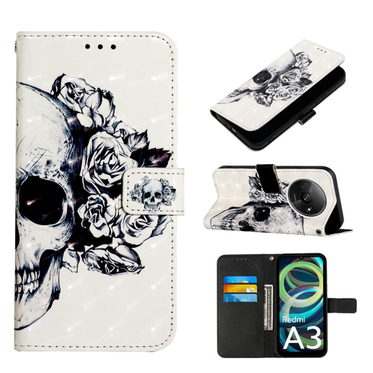 3D Painting Horizontal Flip Leather Phone Case, For Xiaomi Redmi 13 4G, For Xiaomi Poco M6 Pro 4G, For Xiaomi Redmi A3, For Xiaomi Redmi Note 13 Pro 4G Global, For Xiaomi Redmi Note 13 4G Global, For Xiaomi Redmi K70E