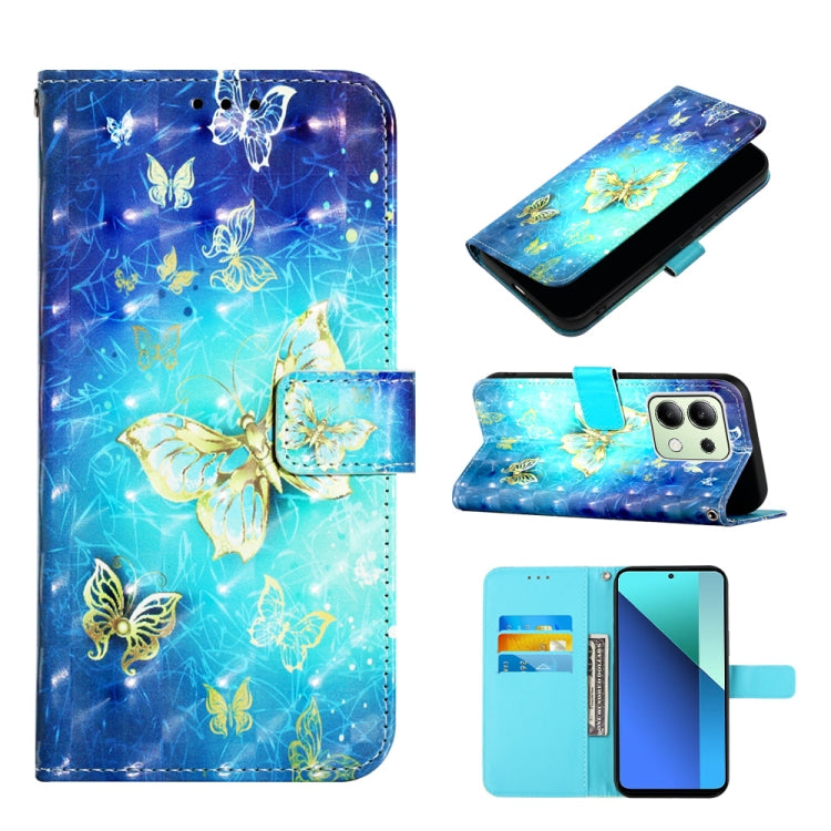 3D Painting Horizontal Flip Leather Phone Case, For Xiaomi Redmi 13 4G, For Xiaomi Poco M6 Pro 4G, For Xiaomi Redmi A3, For Xiaomi Redmi Note 13 Pro 4G Global, For Xiaomi Redmi Note 13 4G Global, For Xiaomi Redmi K70E